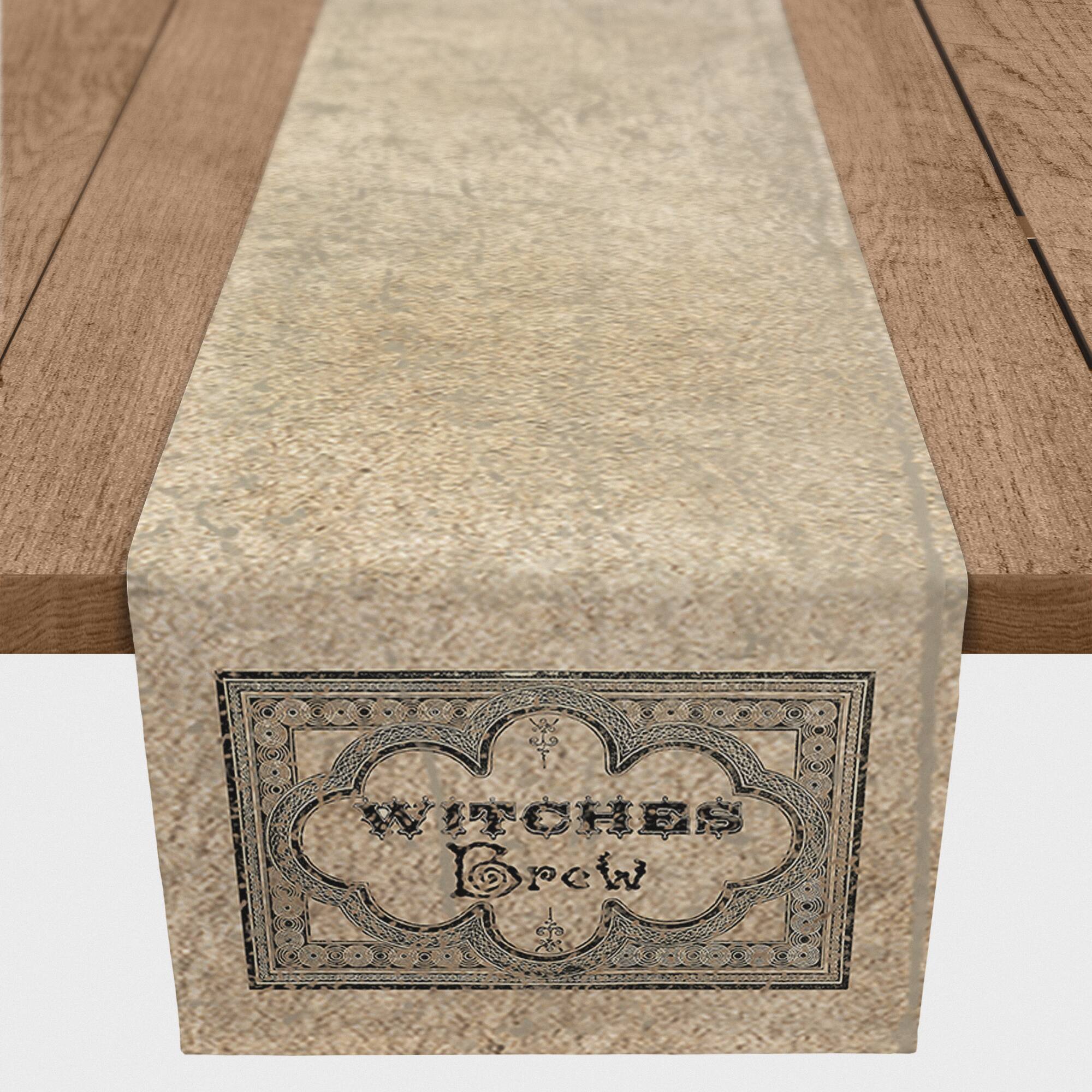 Witches Brew Label 4 16" x 72" Poly Twill Table Runner